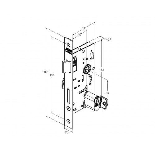 FECHADURA OXIDADA EXTERNA 804/33 STAM