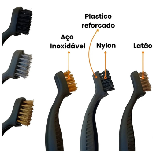 KIT ESCOVA DE LIMPEZA 3 PCS 1834 BESTFER